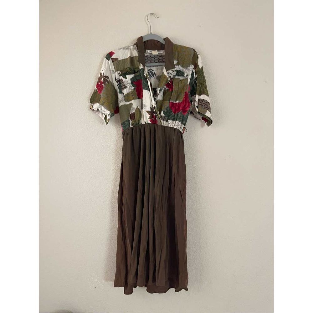 Vintage womens‎ surplice midi dress size small